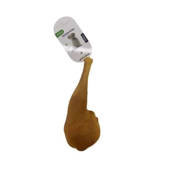 Pet Rubber Sqeaky Toy -Chicken Pet Toy- Yellow - Picture 1 of 6